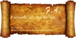 Faluvégi Auróra névjegykártya